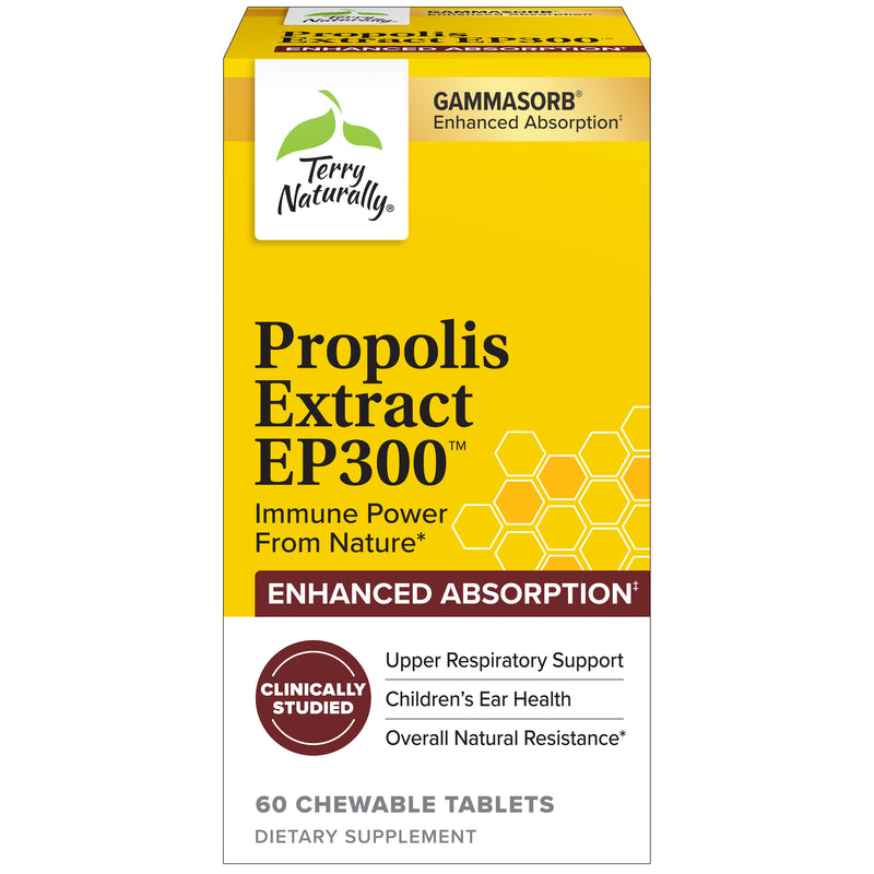 Terry Naturally Propolis Extract EP300, 60 Chewable Tablets