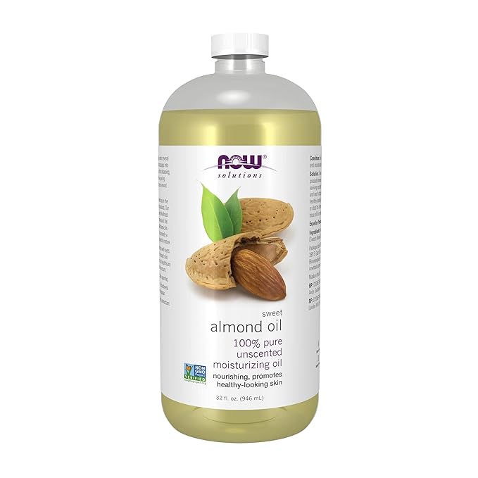 Sweet Almond Oil, Unscented, 32 fl oz (946 ml) by NOW