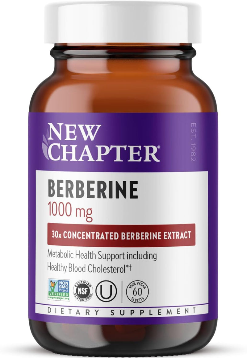 Berberine, 60 Vegan Tablets (500 mg per Tablet) by New Chapter