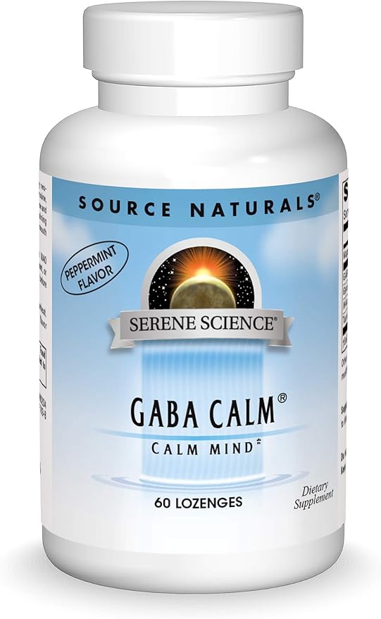 Serene Science®, GABA Calm®, Peppermint, 60 Lozenges by Source Naturals