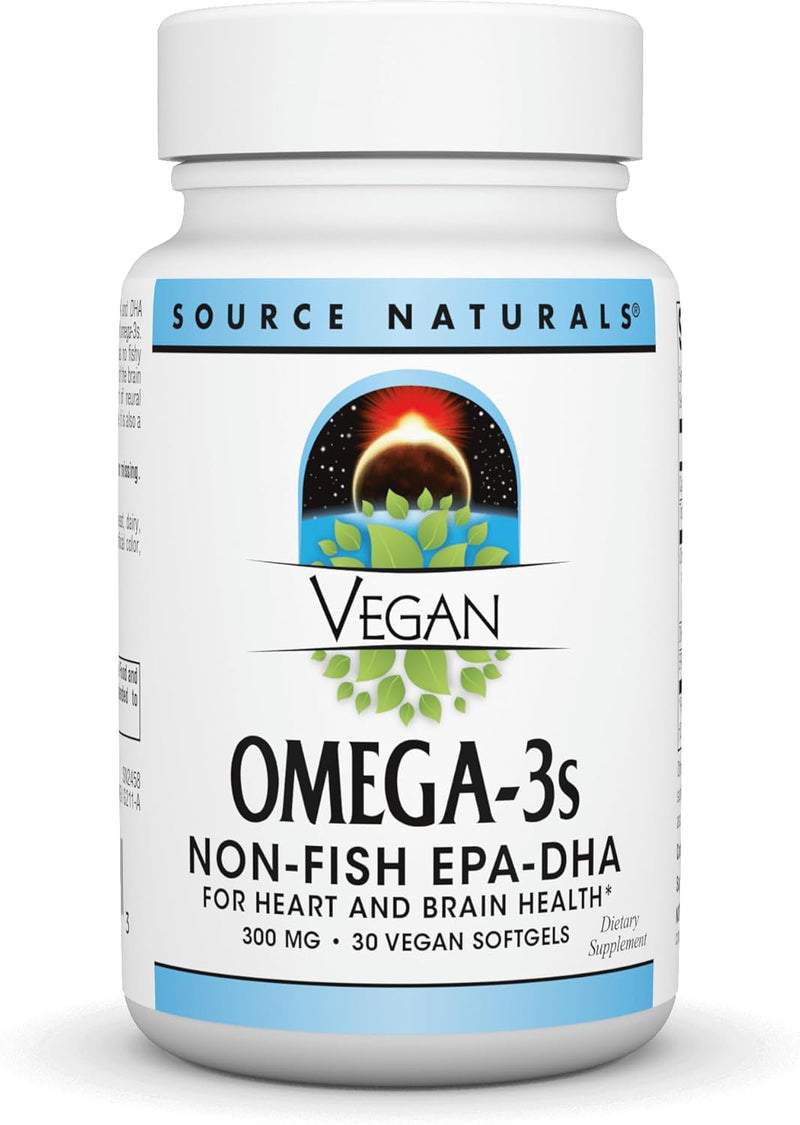 Vegan Omega-3s, Non-Fish EPA-DHA, 30 Vegan Softgels by Source Naturals