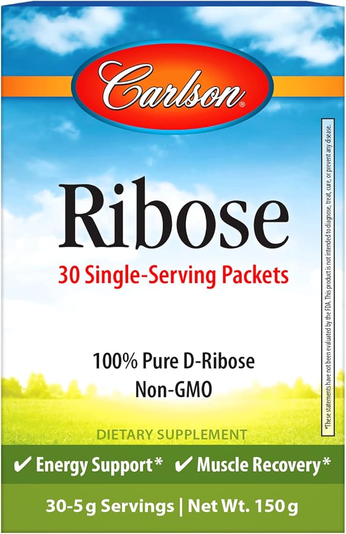 Ribose, 30 Single Serving Packets, 5 g Each by Carlson