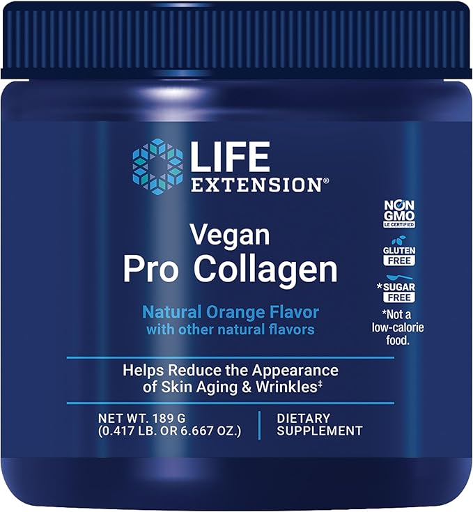 Vegan Pro Collagen, Natural Orange, 6.667 oz (189 g) by Life Extension