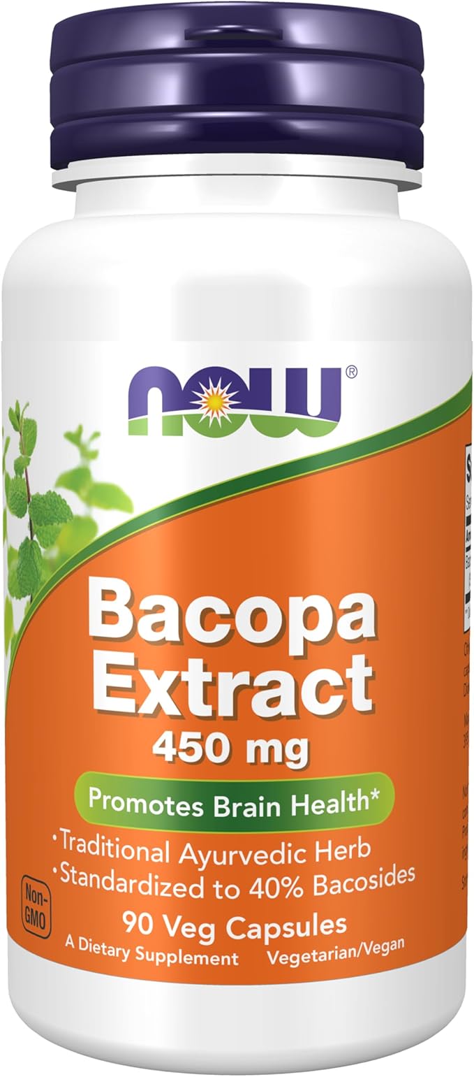 Bacopa Extract 450 mg - 90 Veg Capsules by NOW
