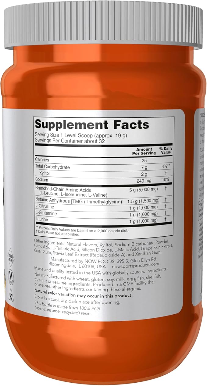 BCAA Big 6, Grape Flavor Powder - 600 g by NOW