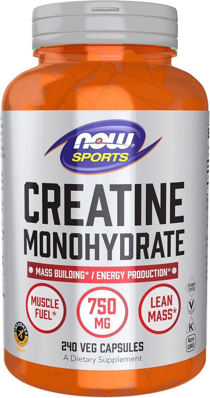 Creatine Monohydrate 750 mg - 240 Veg Capsules by NOW