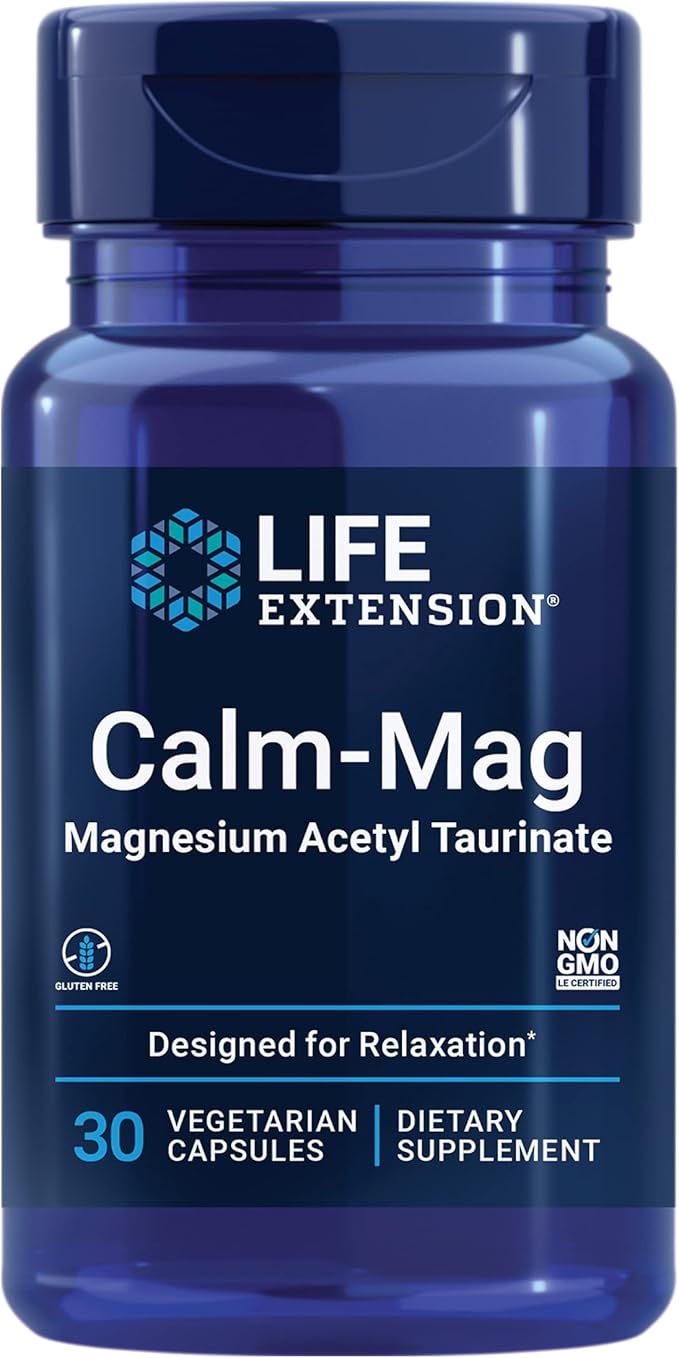 Calm-Mag, Magnesium Acetyl Taurinate, 30 Vegetarian Capsules by Life Extension