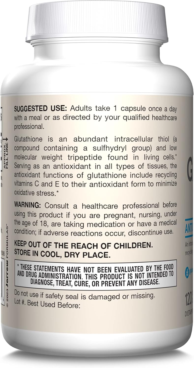 Glutathione Reduced 500 mg 120 Veggie Caps