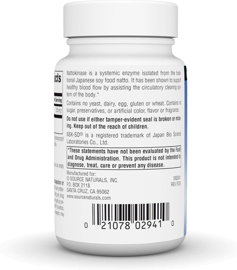 NSK-SD®, Nattokinase , 200 mg, 60 Vegan Capsules by Source Naturals