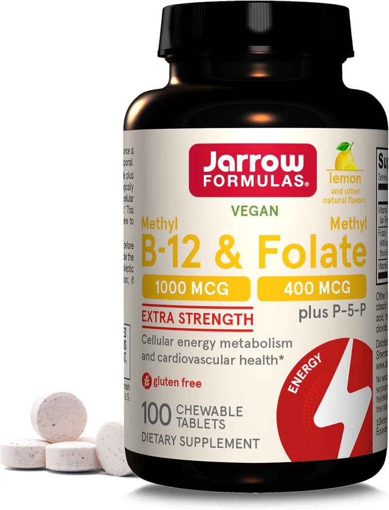 Methyl B-12 1000 mcg & Methyl Folate 400 mcg 100 Lozenges