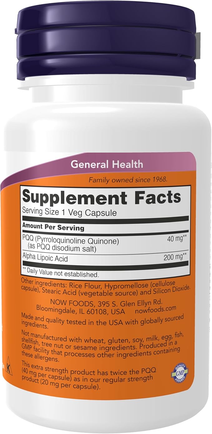 PQQ, Extra Strength 40 mg - 50 Veg Capsules by NOW