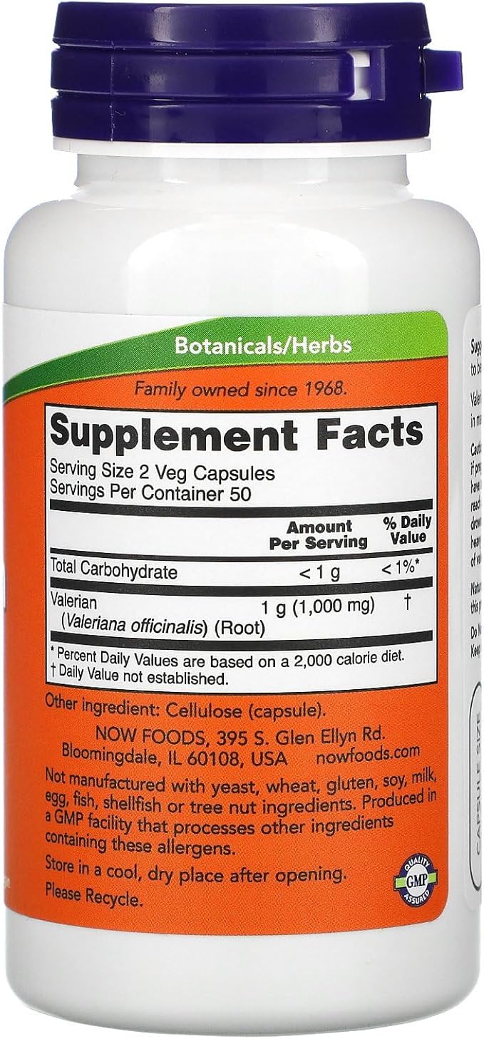 Valerian Root 500 mg - 100 Veg Capsules by NOW