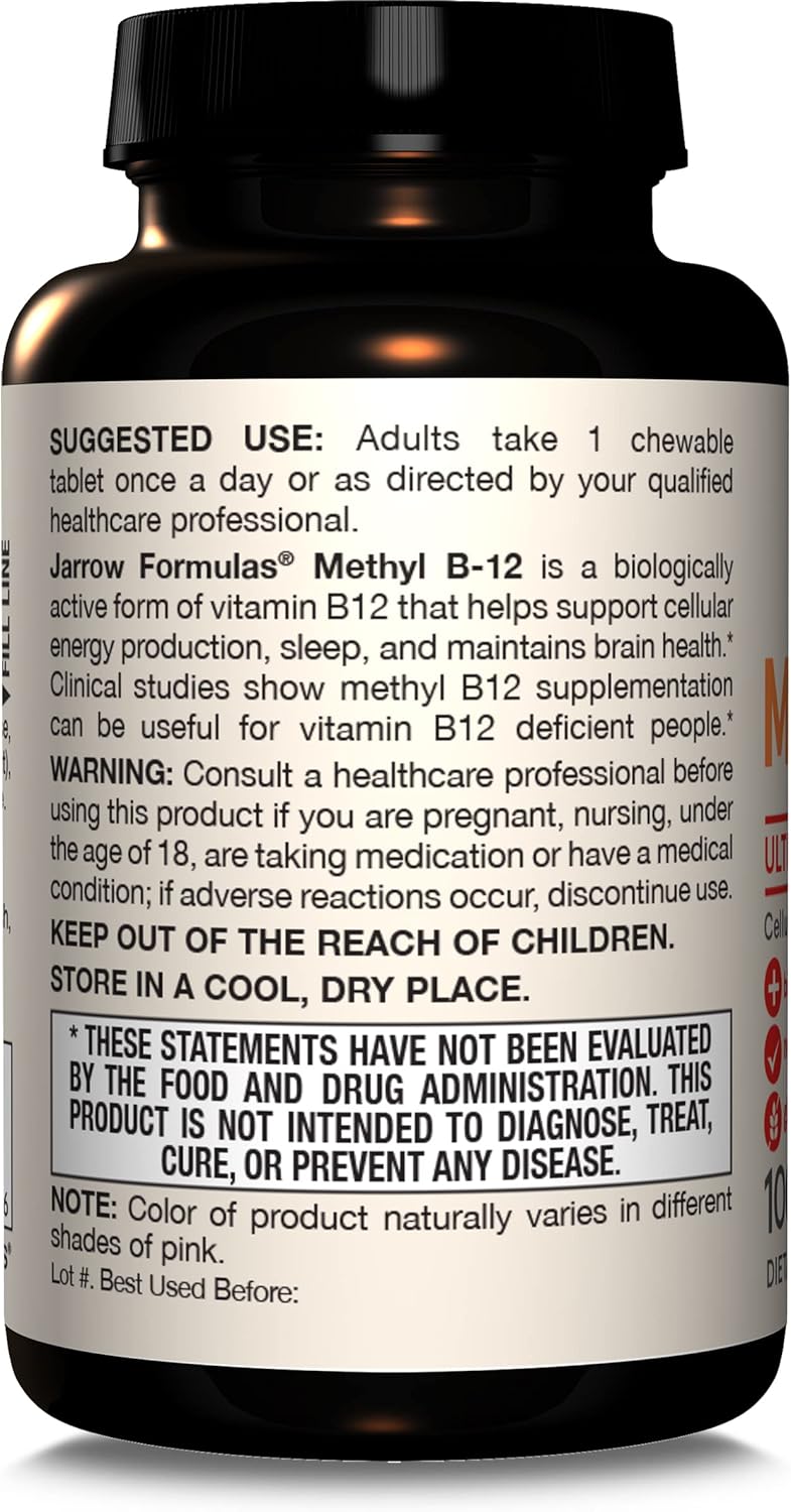 Methyl B-12 2500 mcg 100 Lozenges by Jarrow