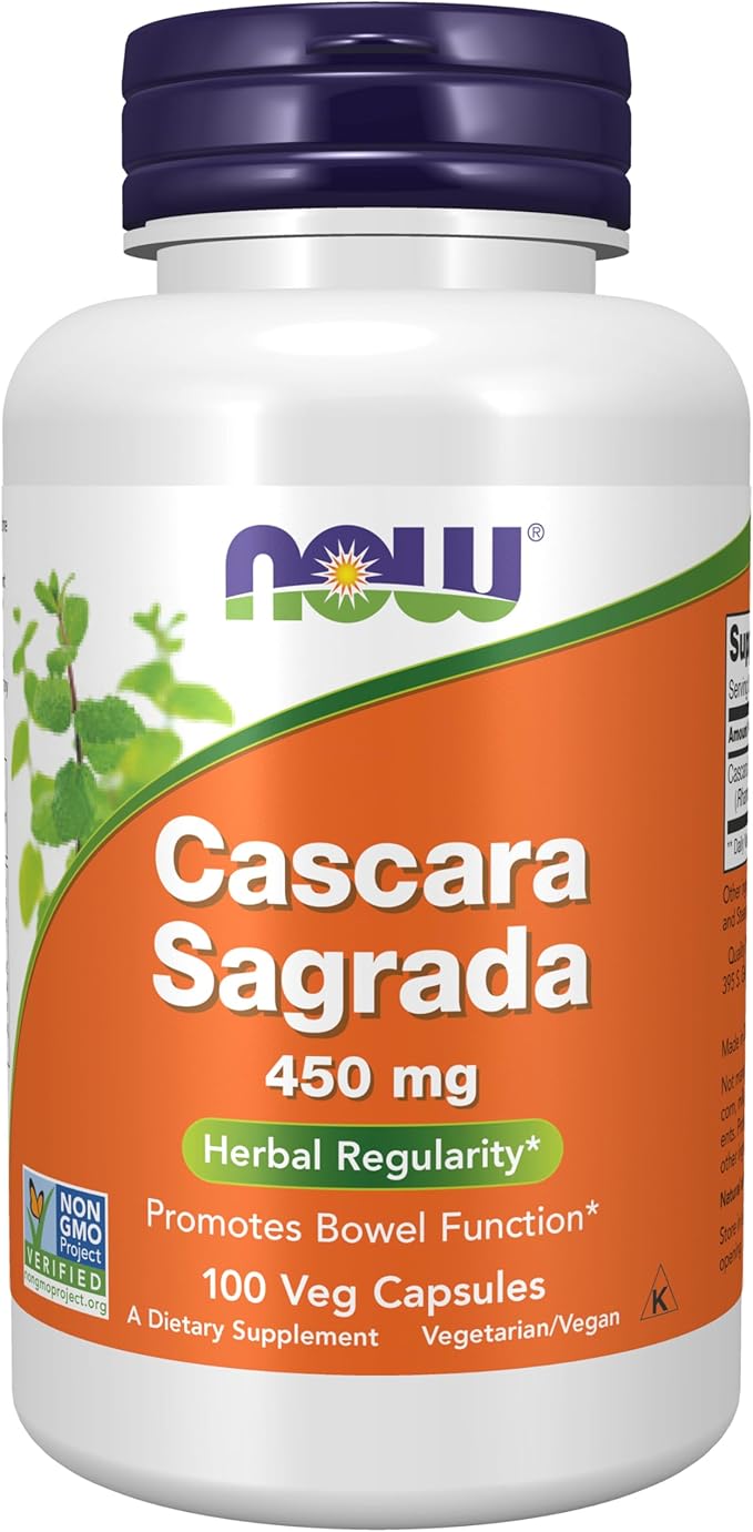 Cascara Sagrada 450 mg - 100 Veg Capsules by NOW