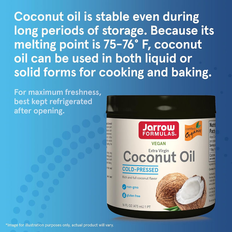 Certified Organic Extra Virgin Coconut Oil 16 oz (454 g)