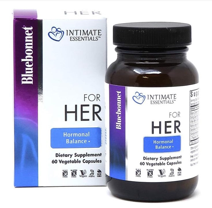 Intimate Essentials for Her Hormonal Balance, 60 Vegetable Capsules, by Bluebonnet