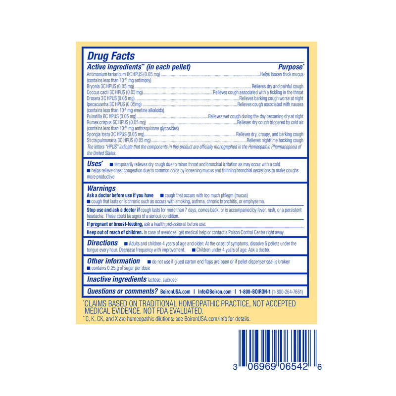 Chestal Kids Cough & Mucus Meltaway Pellets (total 160 Pellets) by Boiron