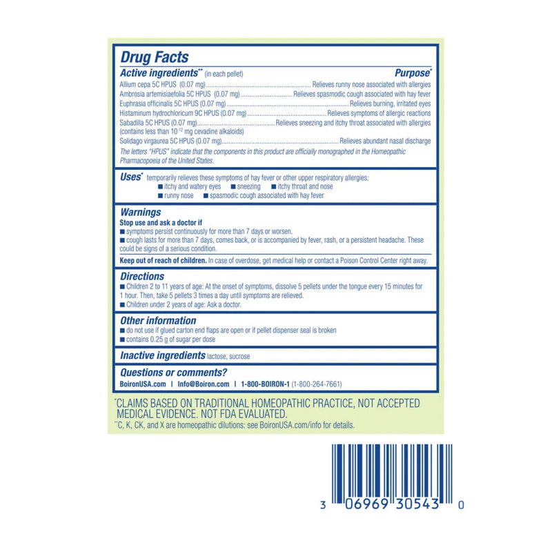 AllergyCalm Kids Meltaway Pellets 2+1 Tubes (total 240 Meltaway Pellets) by Boiron