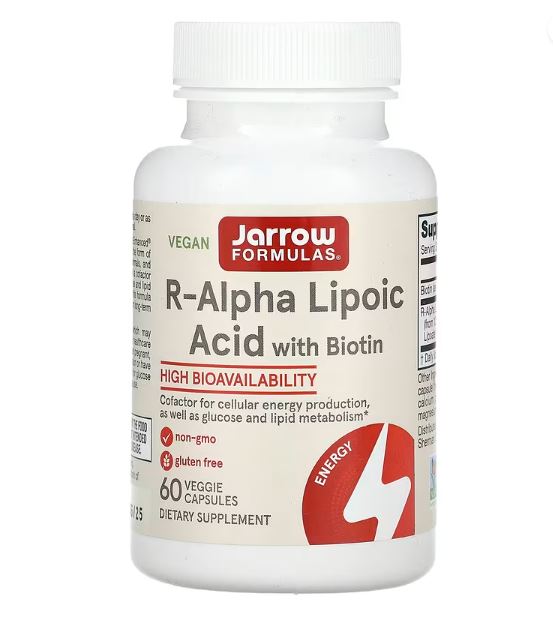 R-Alpha Lipoic Acid + Biotin 60 Veggie Caps