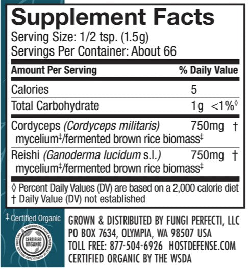 Host Defense CordyChi Powder, 3.5 oz (100 g), by Fungi Perfecti