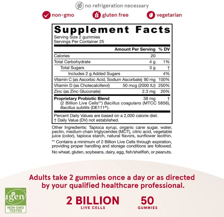 Probiotic+ Immune, 60 Orange, 2 Billion CFU Gummies, by Jarrow Formulas