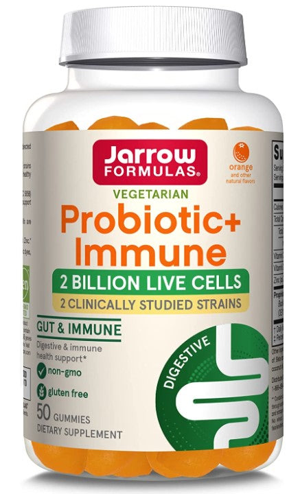 Probiotic+ Immune, 60 Orange, 2 Billion CFU Gummies, by Jarrow Formulas