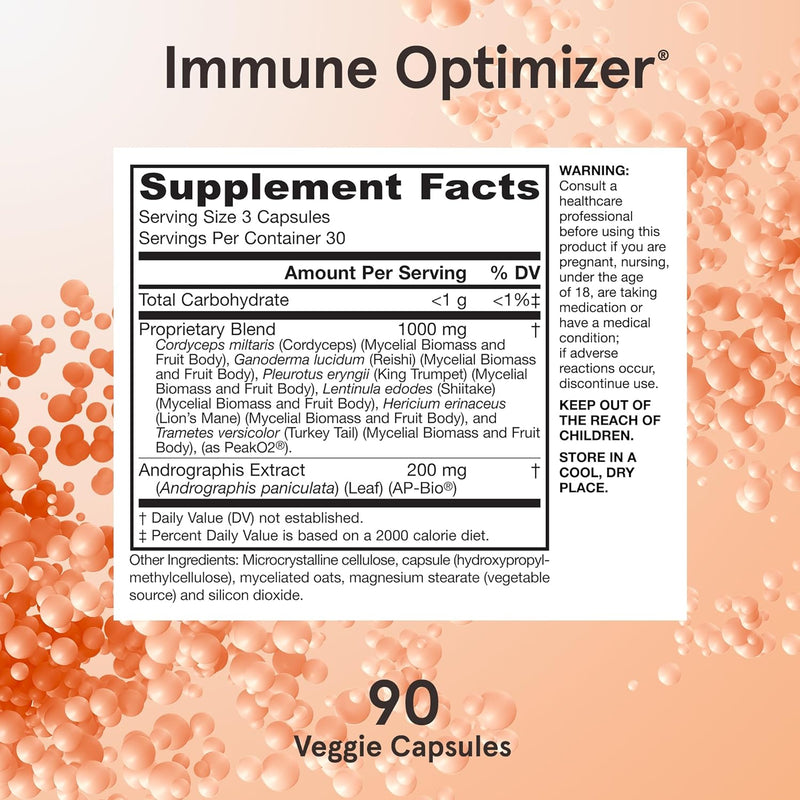 Mushroom & Adaptogens Immune Optimizer 90 Veg Caps Jarrow Formulas