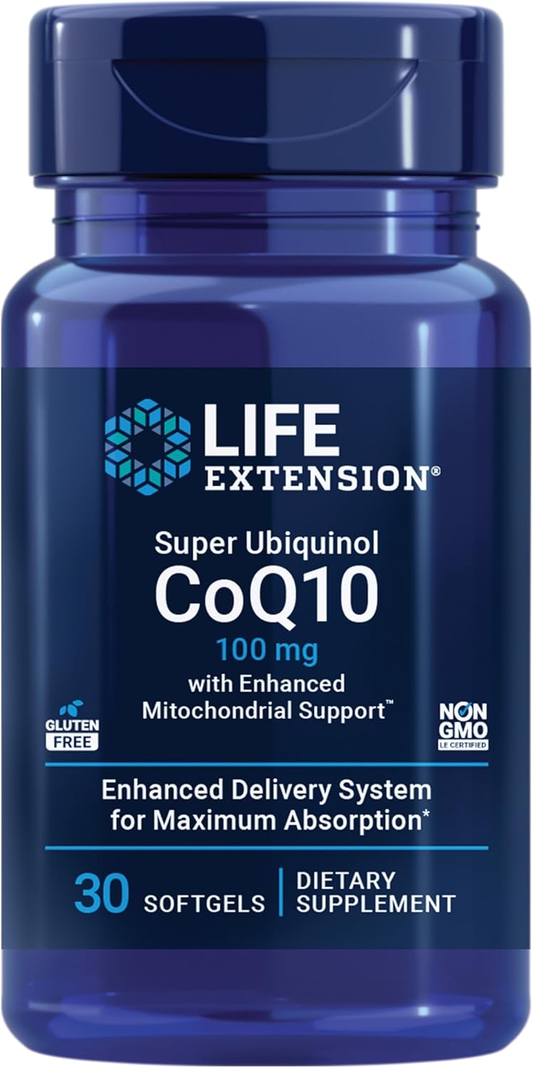 Super Ubiquinol CoQ10 with Enhanced Mitochondrial Support™ 30 Softgels by Life Extension
