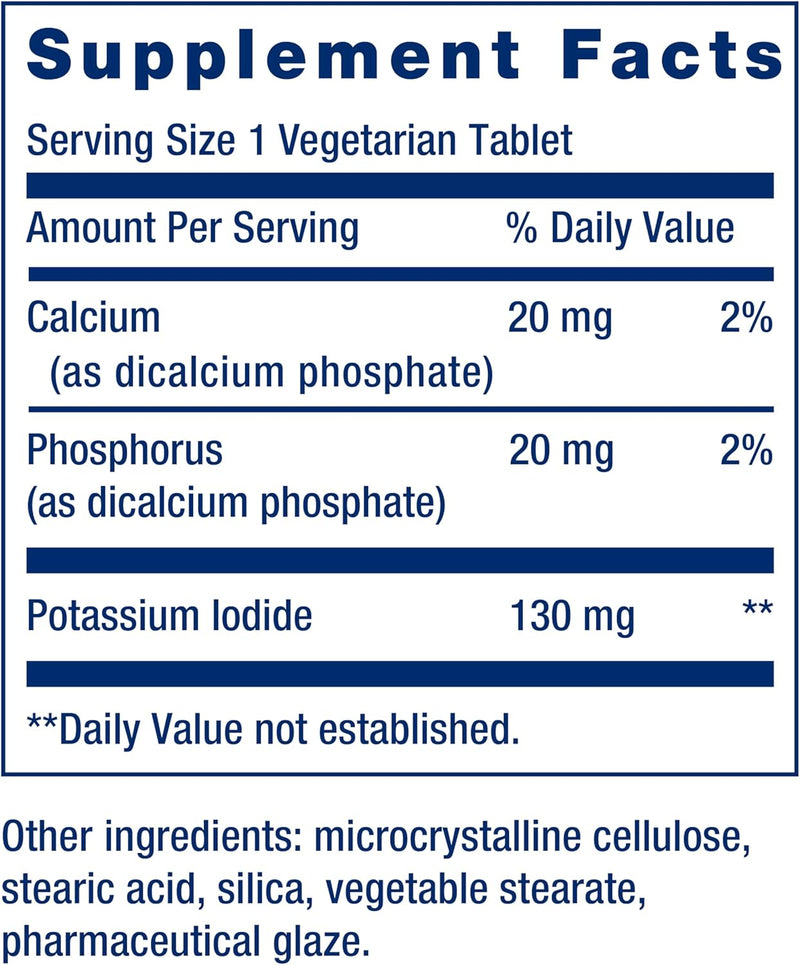 Potassium Iodide 14 Tablets by Life Extension