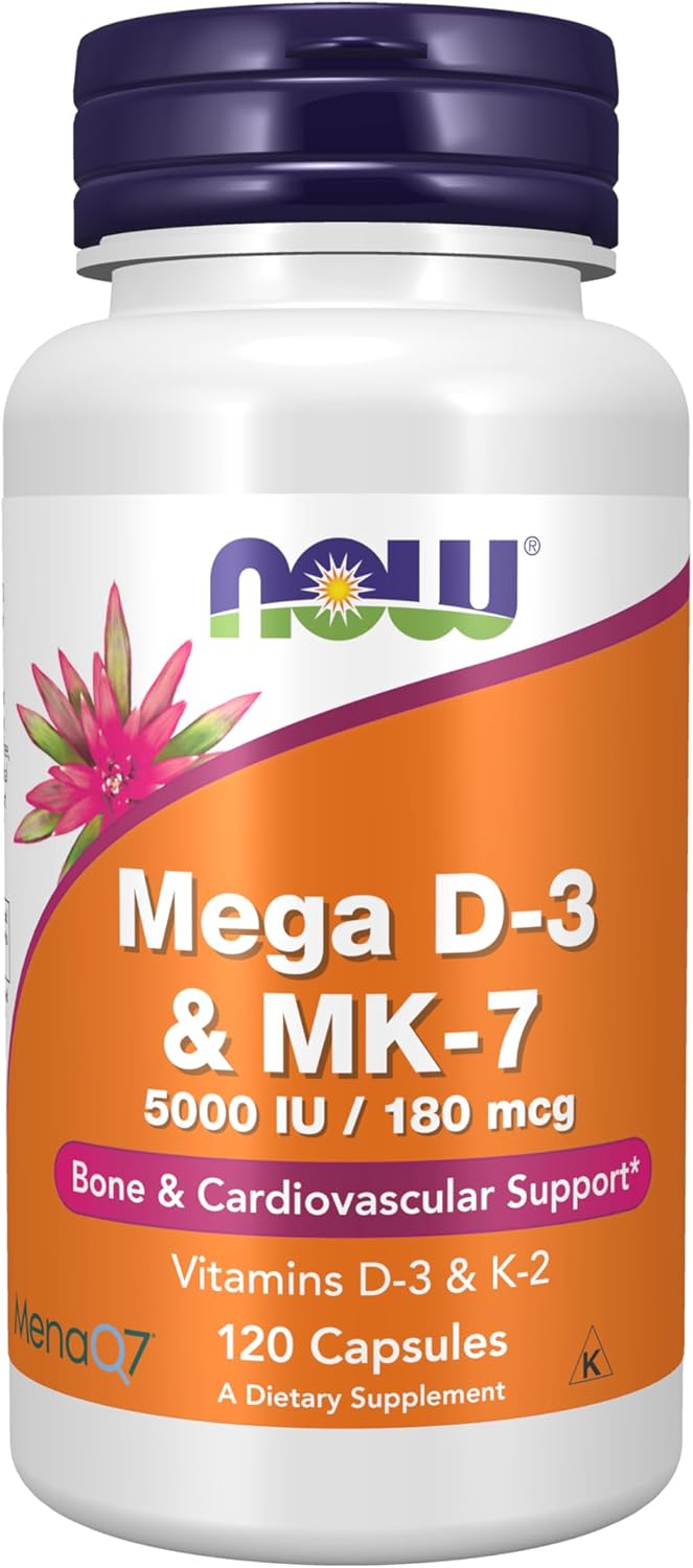 Mega D-3 & MK-7 - 120 Capsules by NOW