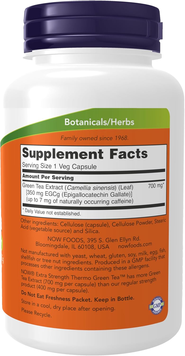 Thermo Green Tea Extra Strength - 90 Veg Capsules by NOW