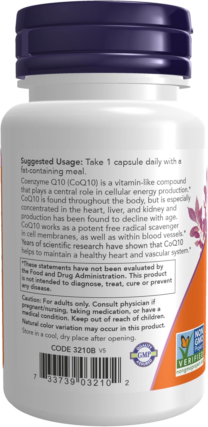 CoQ10 100 mg with Hawthorn Berry - 30 Veg Capsules by NOW