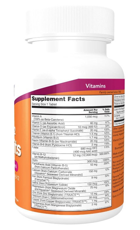 Mega B-12 Daily Vits - 60 Tablets, by NOW