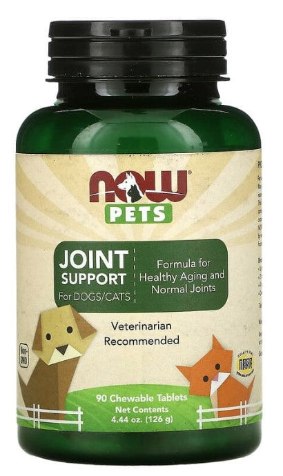 Joint Support for Dogs/Cats, 90 Chewable Tablets, by NOW Pets