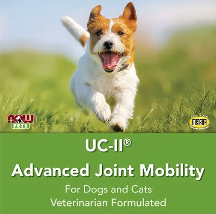 Pets UC-II Advanced Joint Mobility for Dogs/Cats, 60 Chewable Tablets, 2.12 oz (60 g), by NOW Pets
