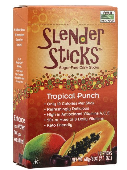 Slender Sticks, Tropical Punch, 12 Sticks, 60g/Box (2.1 oz), - 3 Pack