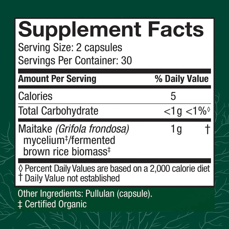 Host Defense Maitake 60 Vegetarian Capsules
