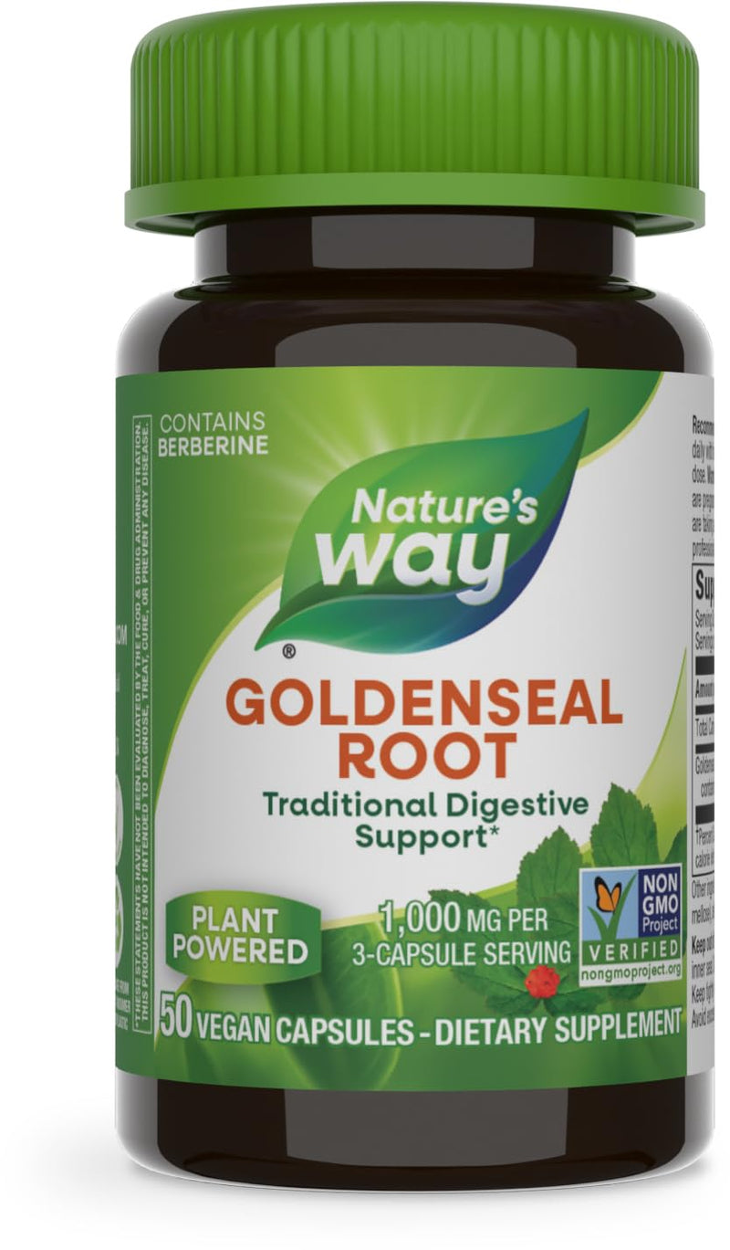 Goldenseal Root 570 mg 100 Vegetarian Capsules by Nature&