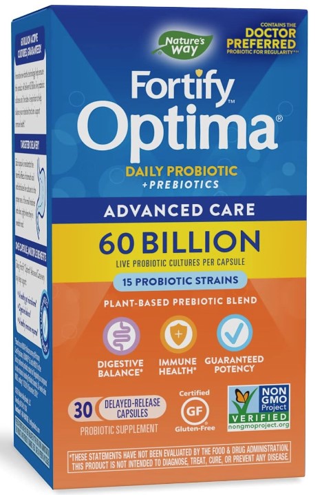 Fortify® Optima® Advanced Care 60 Billion Probiotic + Prebiotics, 30 Capsules, by Nature&