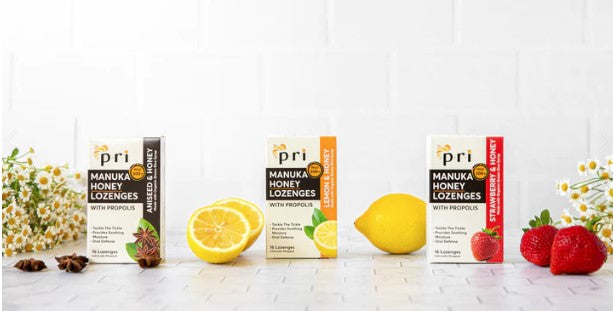 Manuka Honey & Propolis, Aniseed & Honey, Lozenges 16ct, by P.R.I