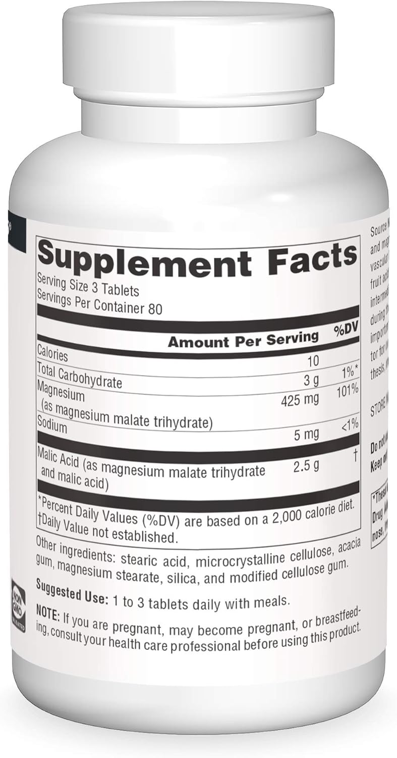 Malic Acid 240 Tabs by Source Naturals