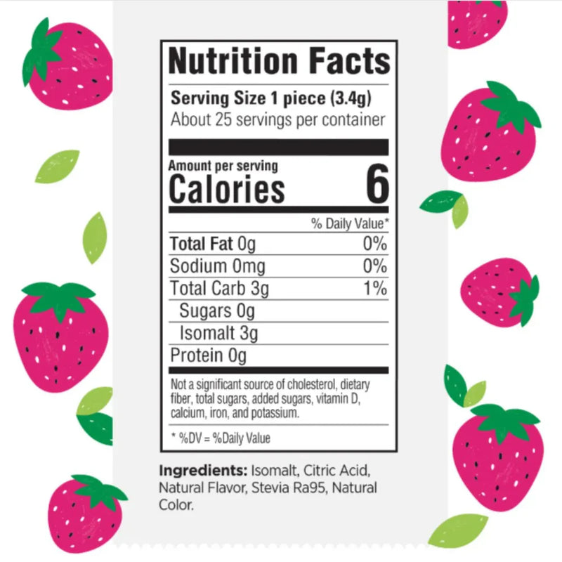 Sugar Free Sublime Strawberry Hard Candy Pouch 3 oz (85 g) by Stevita Naturals