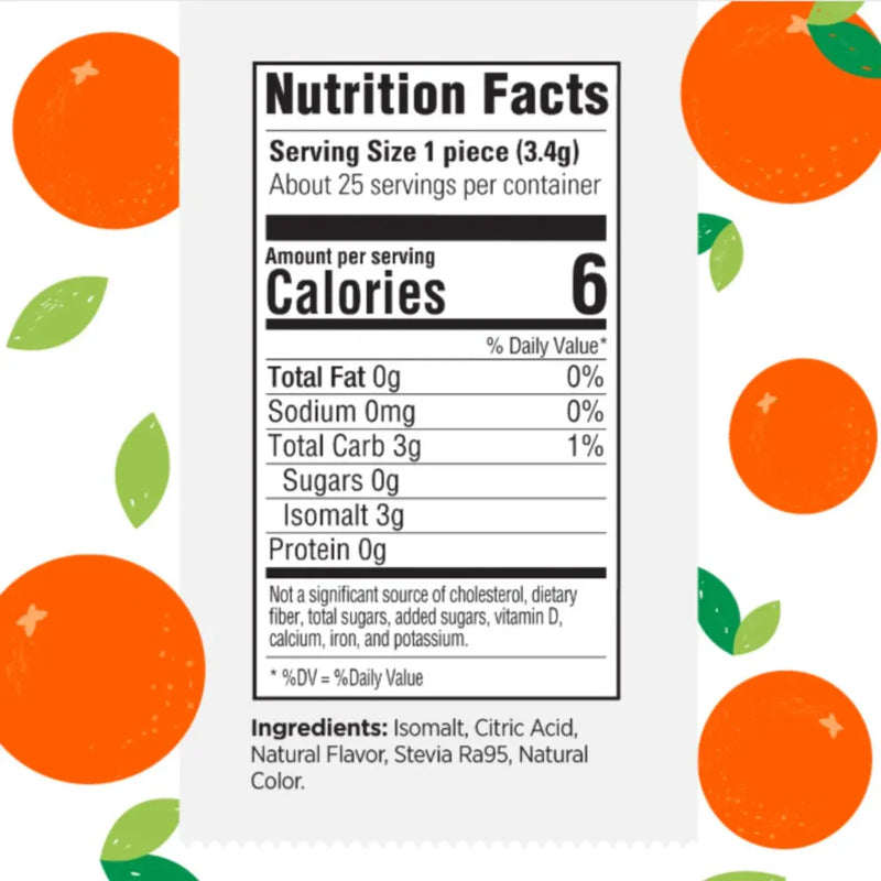 Sugar Free Outrageous Orange Hard Candy Pouch 3 oz (85 g) by Stevita Naturals