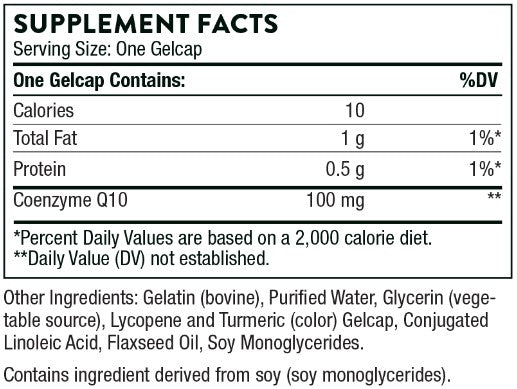 CoQ10 100 mg, 60 Gelcaps, by Thorne