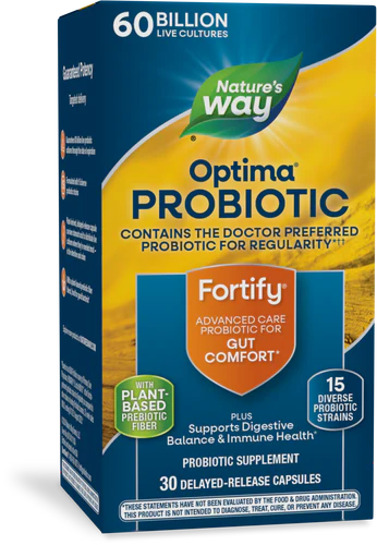 Fortify® Optima® Advanced Care 60 Billion Probiotic + Prebiotics, 30 Capsules, by Nature&