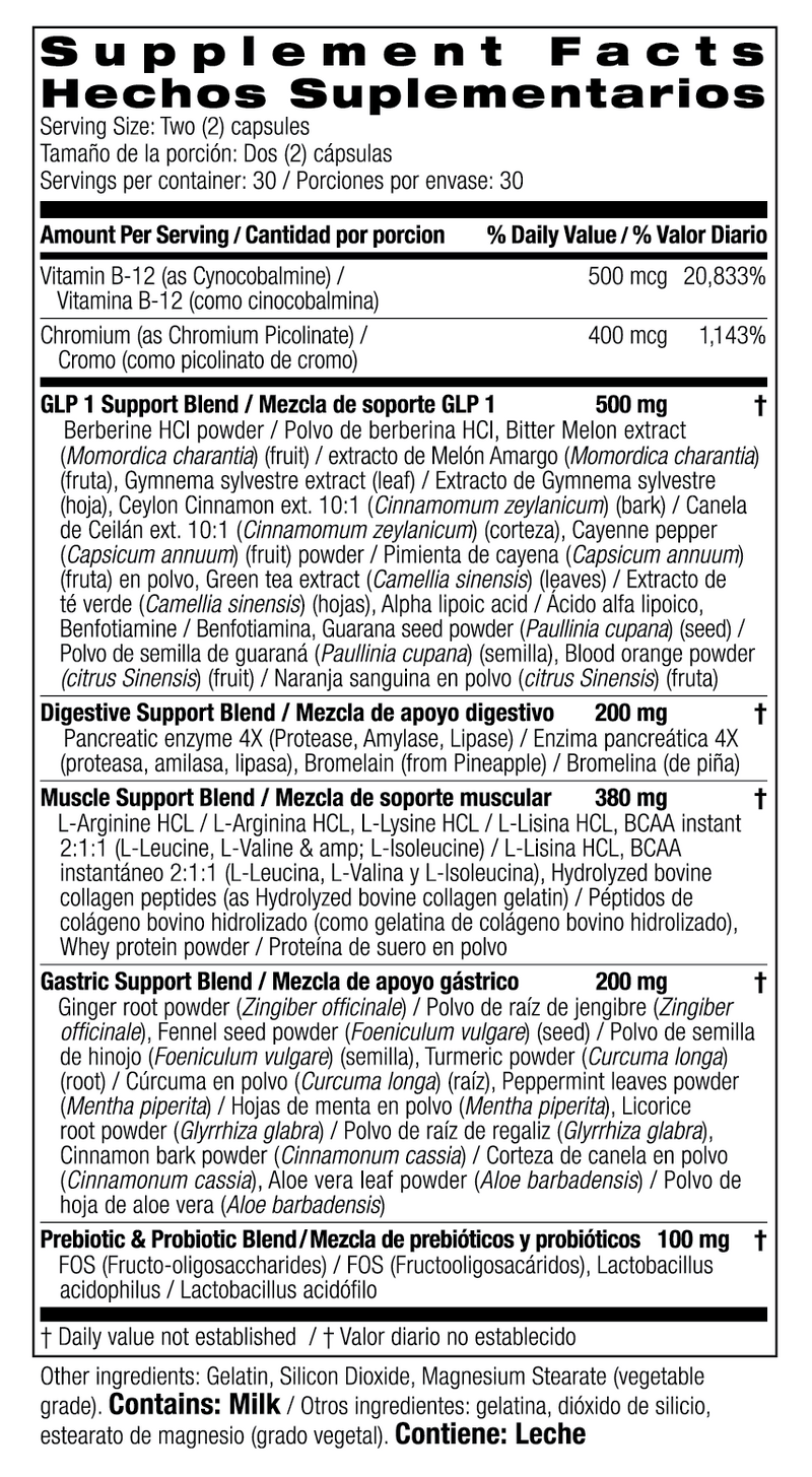 GLP-1 Support Wellness 60 Capsules by Bio Nutrition