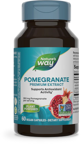 Pomegranate Standardized 60 Vegetarian Capsules by Nature&