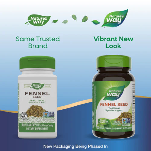Fennel Seed 480 mg 100 Vegetarian Capsules by Nature&