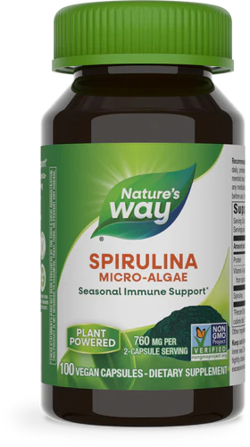 Spirulina Micro-Algae 380 mg 100 Vegetarian Capsules by Nature&