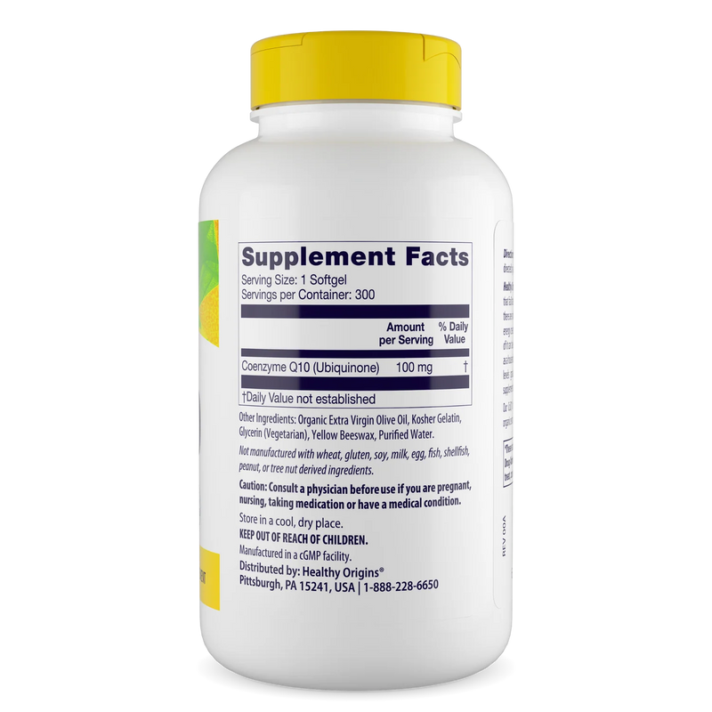 CoQ10 100 mg 300 Softgels by Healthy Origins